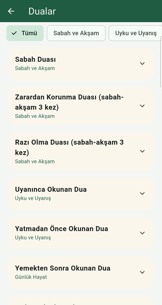Dualar ekranı